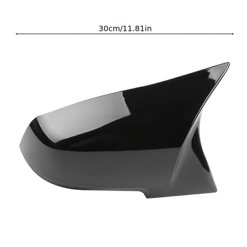 2pcsSuitable for Bmw1234DepartmentX1/F30Replaceable material versionABSHorn-style BMW rearview mirror Glossy black version