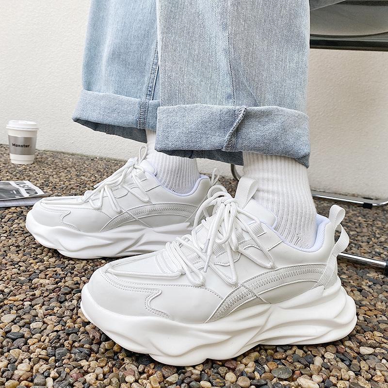 Shoes spring and summer new low-top platform casual sports shoes mesh breathable dad shoes 38