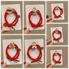 Rhinestone Snake Year Hair Ring Red Chinese Style Bracelet Fashion New Year Hair Rope  Festival