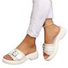 Women Summer Platform Slide Sandals Thick Sole Non Slip Casual Buckle Strap Open Toe Slip On Comfortable Footwear
