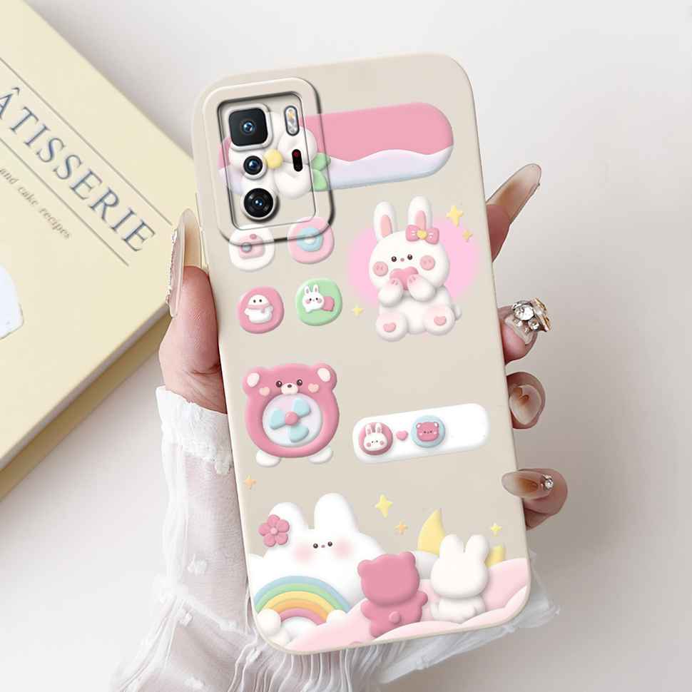 For  Xiaomi Redmi Note 10 Pro China Case Cute Cartoon Girl Cover Soft Silicone Phone Case For Xiaomi POCO X3 GT X3GT Full Bumper