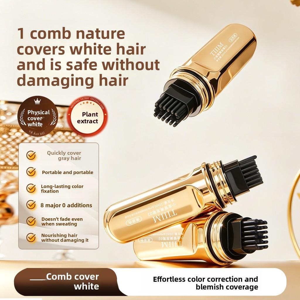 Portable disposable hair dye stick for covering white hair hairline powder multi-functional waterproof non-fading hair care tool no hair damage