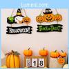 Adorable Halloween Wooden Hanging Decor Featuring Pumpkin Gnome And Witch Designs
