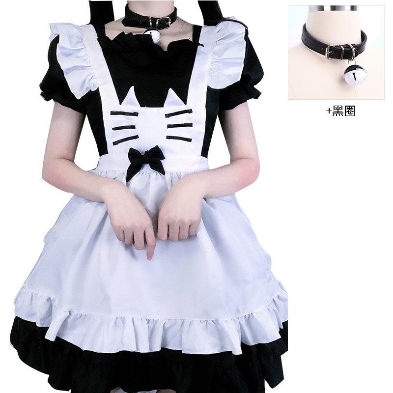 New, cat maid outfit, dress dress, black and white cosplay suit, soft girl.