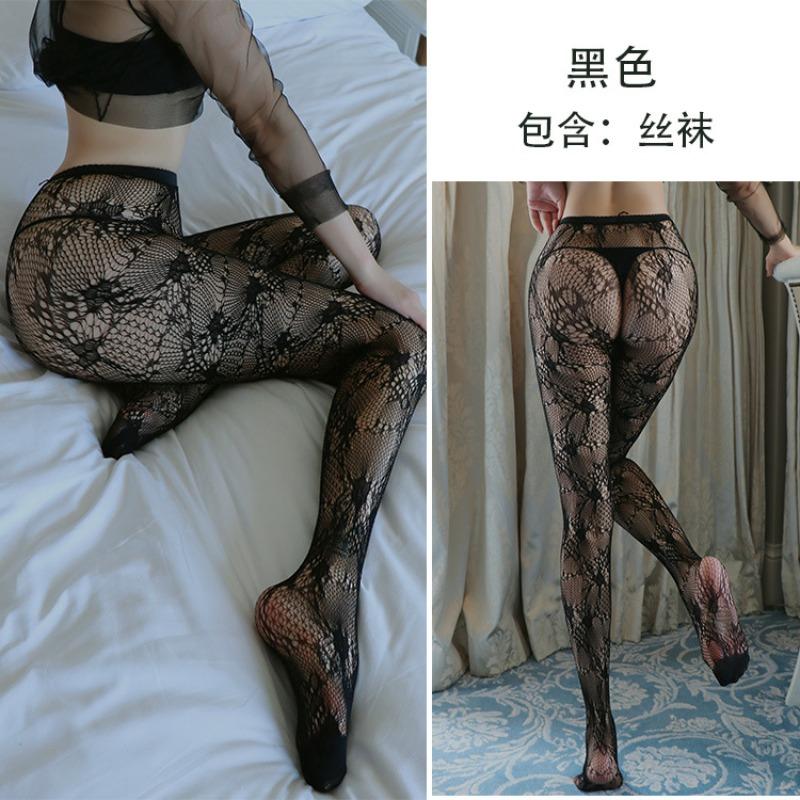 Sexy lingerie, women's sexy seduction leggings, mesh stockings, stockings, one-piece socks.