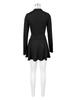 HR24029 Women's Sporty Casual Bodycon Waist-cinching Flared Skirt Set with Safety Shorts