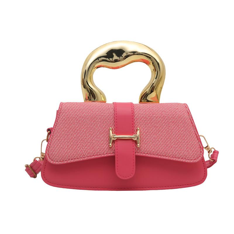 

High value trend bag 2025 new fashion versatile handbag personalized shoulder messenger bag box bag рожевий