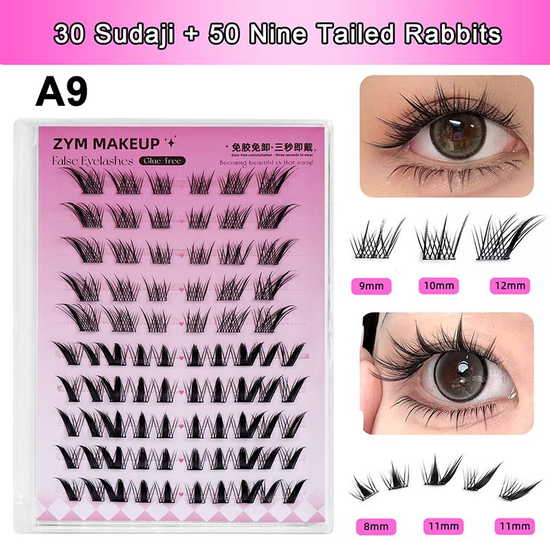 1 Box Self Adhesive Eyelash,Pre Glued Eyelash,Cluster Eyelash,No Need Glue,Easy To Put On, Diy Eyelash Extension