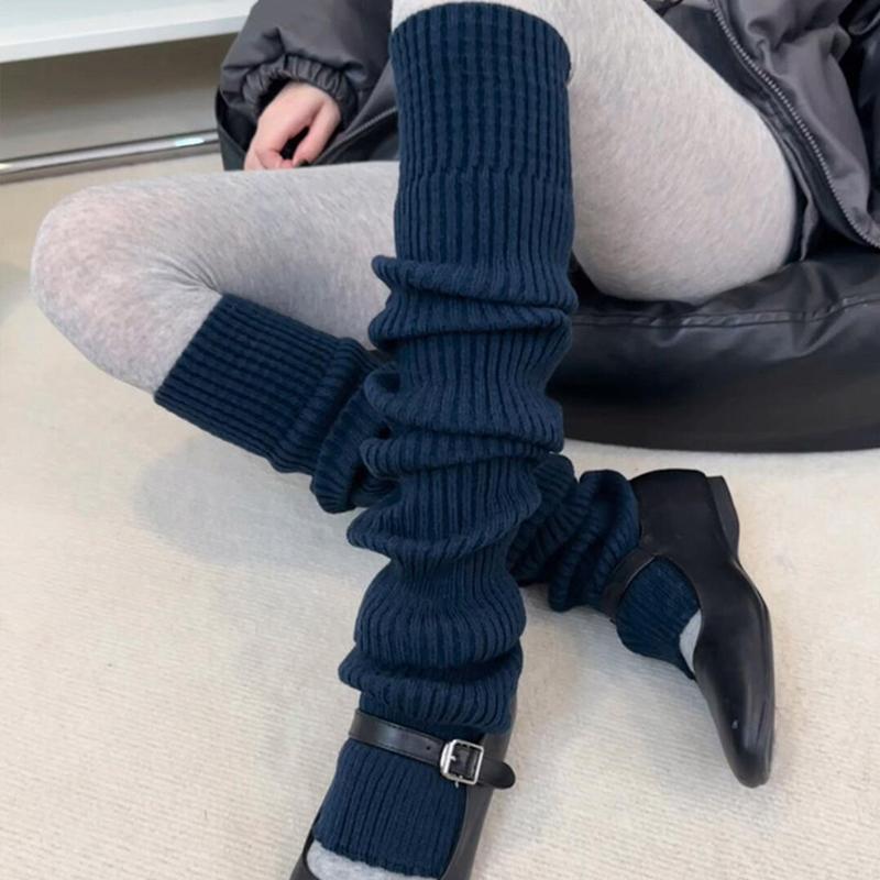 Socks Ballet Yogurt Leg Cover Long Leg Socks Japanese Women Knitted Cotton Winter Warm Leg Warmers Over Knee Tube JK Pile Socks