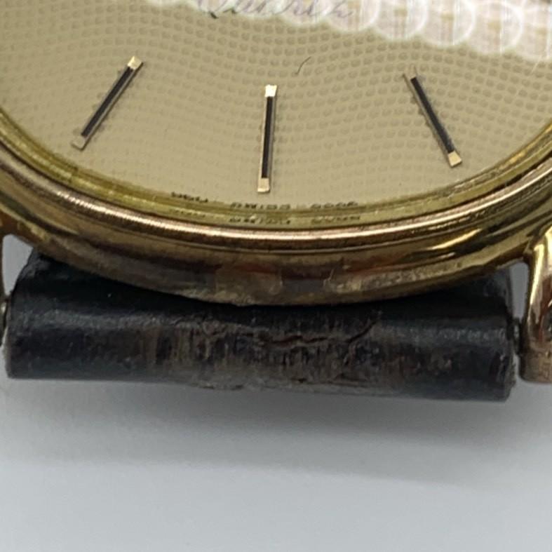 New Batteries Working Good LONGINES 960-6082 Quartz Battery Powered Square Gold Dial Stainless Steel Men's Watch 2-Hand Lightly Cleaned