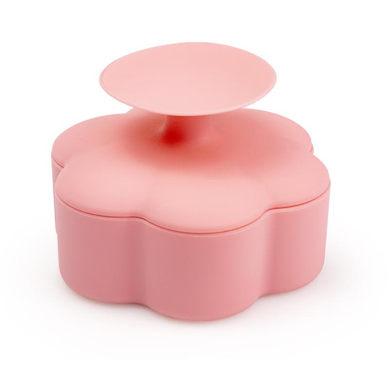 Silicone Cleaner Mat Portable Foldable Pad For Tools Makeup Brush Cleaning Box Soft Mat With Convex Texture Brush