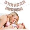2,8m Party-Flaggen "Willkommen Baby" Girlande Butting Banner Leinenflaggen Schwalbenschwanzflagge