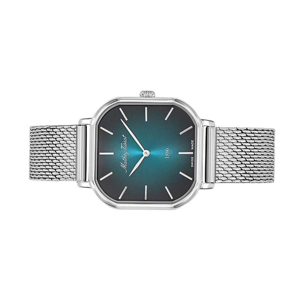 Mathey-Tissot Monsoon Square Stainless Steel Green Dial Quartz D7917AV Women's Watch