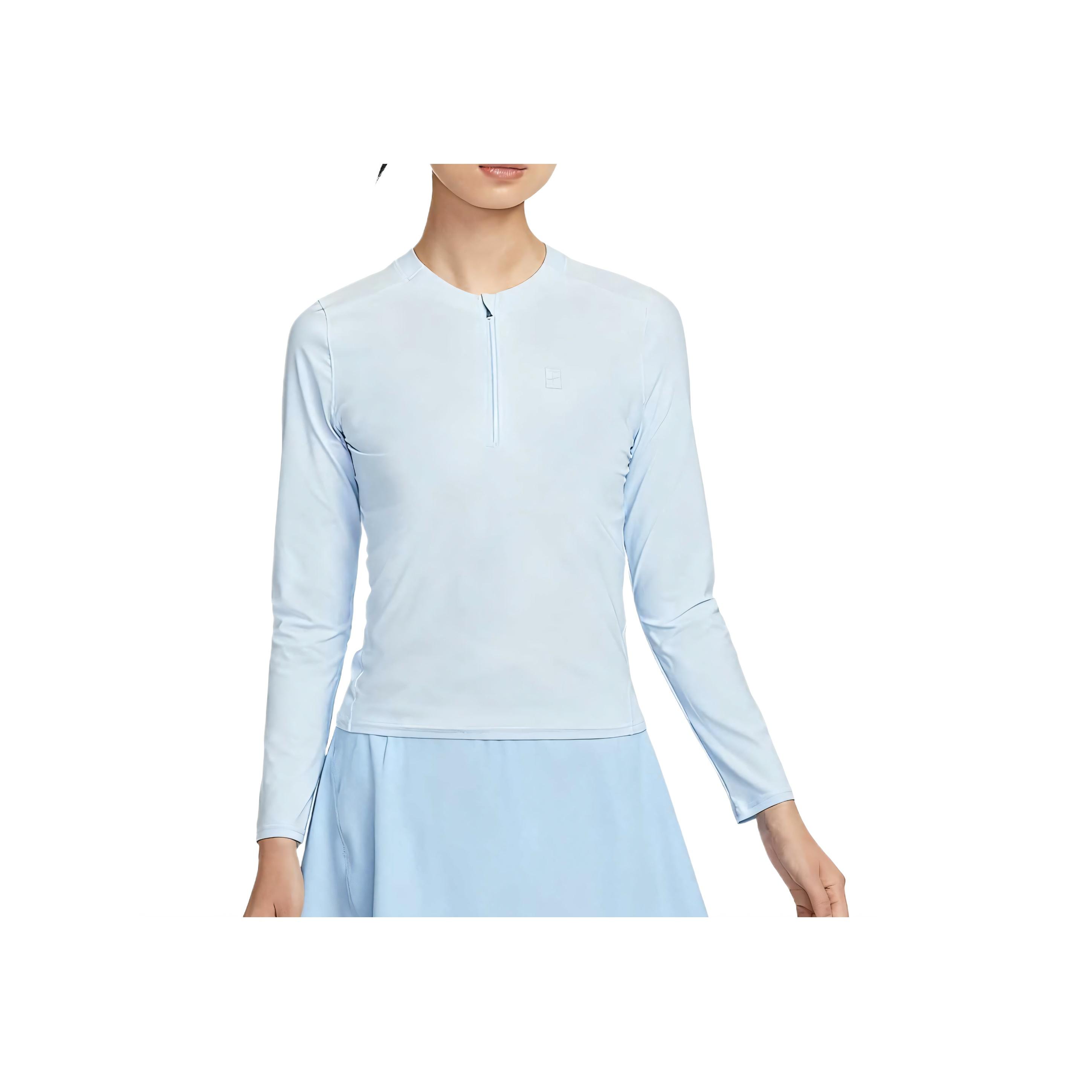 

Nike Court Advantage Dri-FIT Solid Skin-Friendly Comfortable Quick-Dry Tennis Shirt Women tops Sky-Blue FZ6738441 M