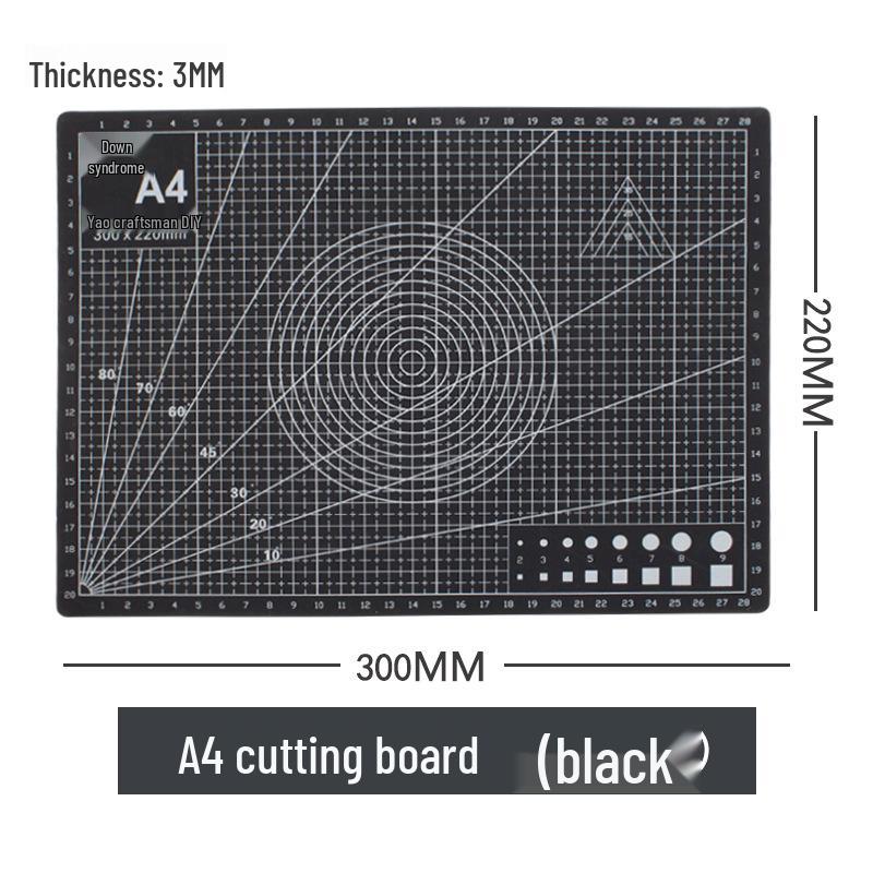 A4 Double-Sided Cutting Mat for Rubber Stamp Carving - Colored PVC Board