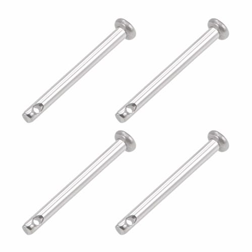 

uxcell Single Clevis Pin Link Hinge Pin, 3mm x 30mm, Flat Head, 304 Stainless Steel, Pack of 4