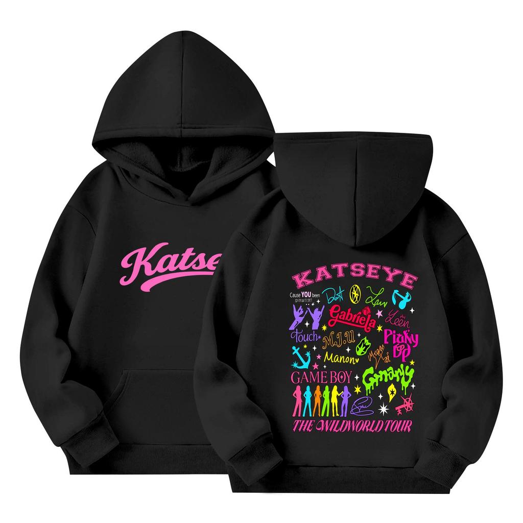 Kids Long Sleeve Loose Fit Pullover Hoodie with Letter Print Casual Sweatshirt for Boys and Girls