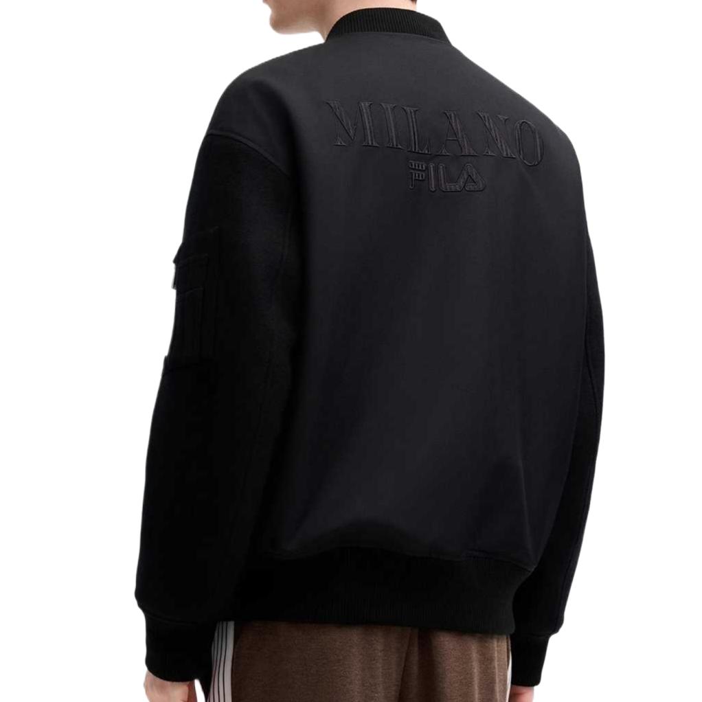 Men's Jacket FILA MILANO SS25 Baseball Jacket Men's Black