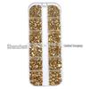 12-Grid Gold Nail Art Rhinestones & Half Pearls