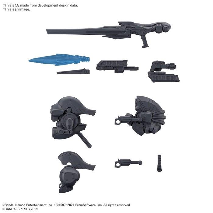 30MM Option Parts Set Armored Core VI Fires of Rubicon Weapon Set 01 (Gray, Clear Blue)