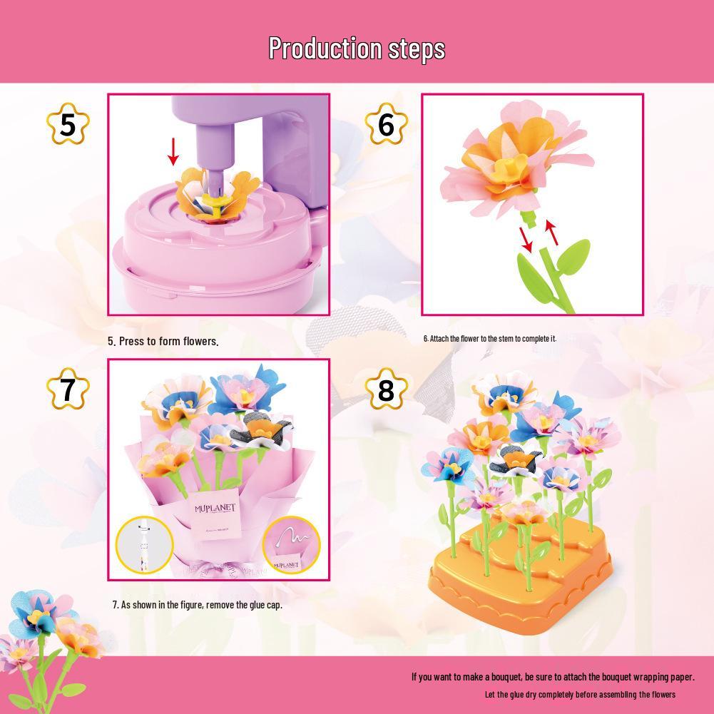 DIY Floral Bouquet Kit: Children's Creative Handicraft Embossing Toy