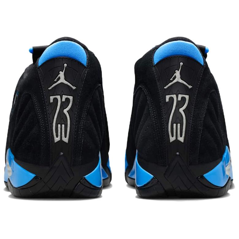 Air Jordan 14 Retro Black University Blue 2026 Unisex Sneakers White Metallic-Silver 487471-007