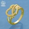 New Luxury 18k Gold Ring Heart Dolphin Ring Men And Women Fashion Charm Wedding Party Exquisite Cute Jewelry Gift Accessories