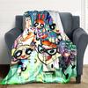 1pc Powerpuff Girls Science Lab Cozy Print Blanket Lightweight Warm Flannel Throw Blanket For Sofa, Bed, Living Room