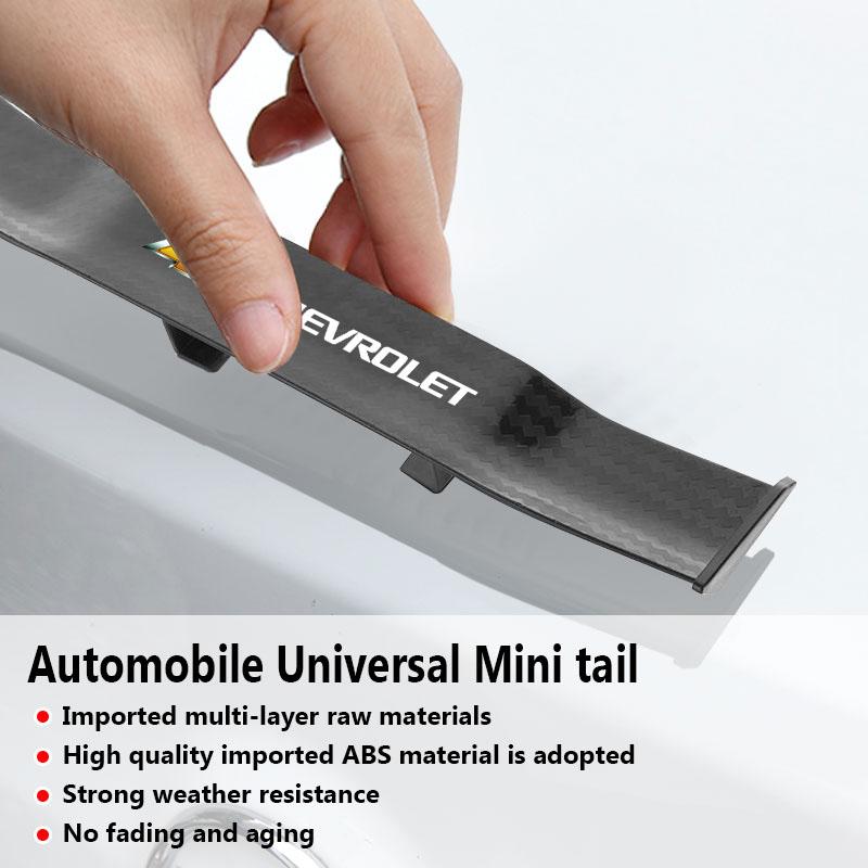 Car Rear Spoiler Mini Spoiler Wing Small Tail Emblem Sticker Decoration for Chevrolet Camaro Trax Blazer Cavalier Onix Aveo Silverado Malibu Captiva