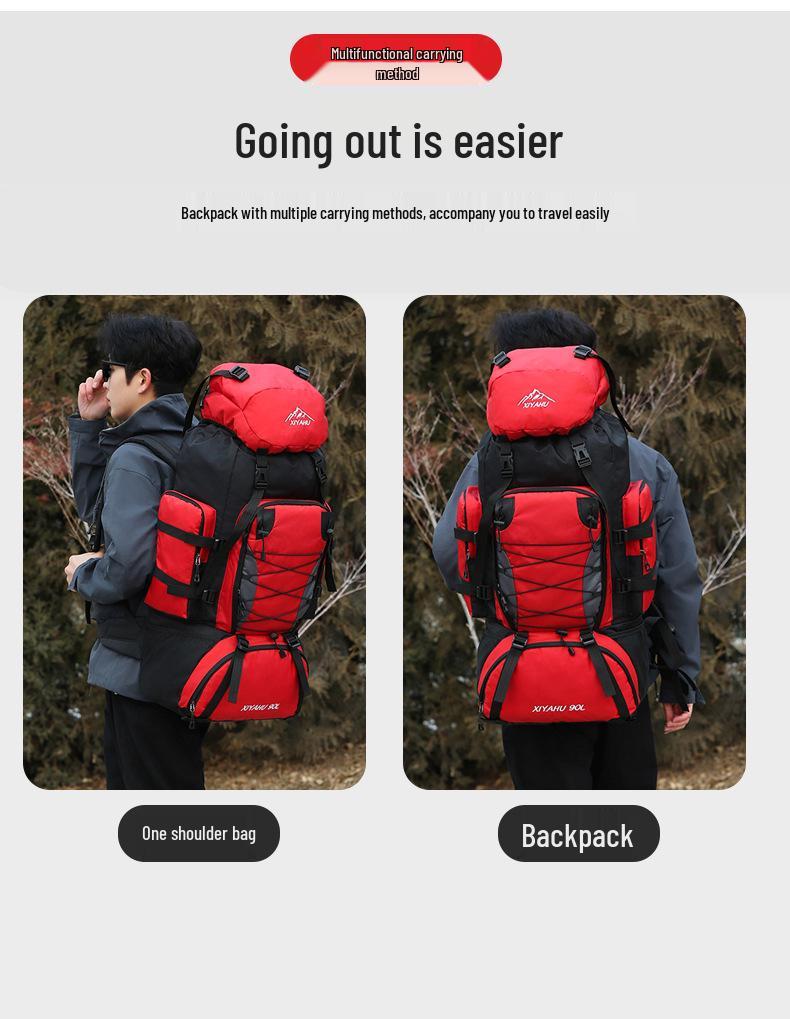 New 90L Lightweight Waterproof Hiking Backpack for Men – Large Capacity, Perfect for Casual Outdoor Adventure, Camping, and Travel.