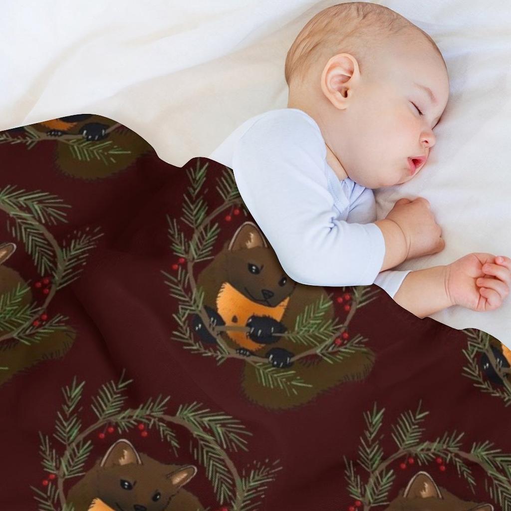 Pine Marten Throw Blanket Color Fast Cozy Throw Blanket