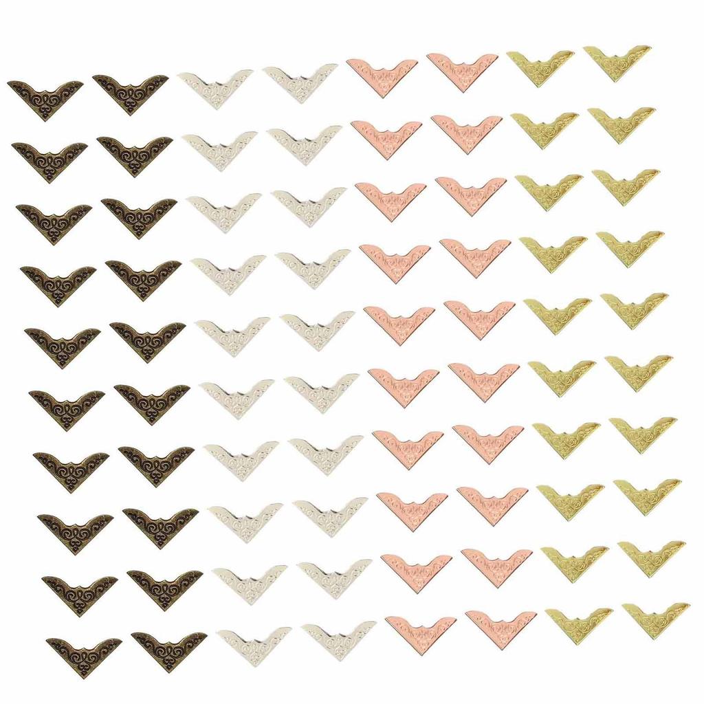 Metal Book Corner Protectors Multifunctional Edge Covers Photo Frame Corner Embellishment for Book Menus Notebook Folder Albums