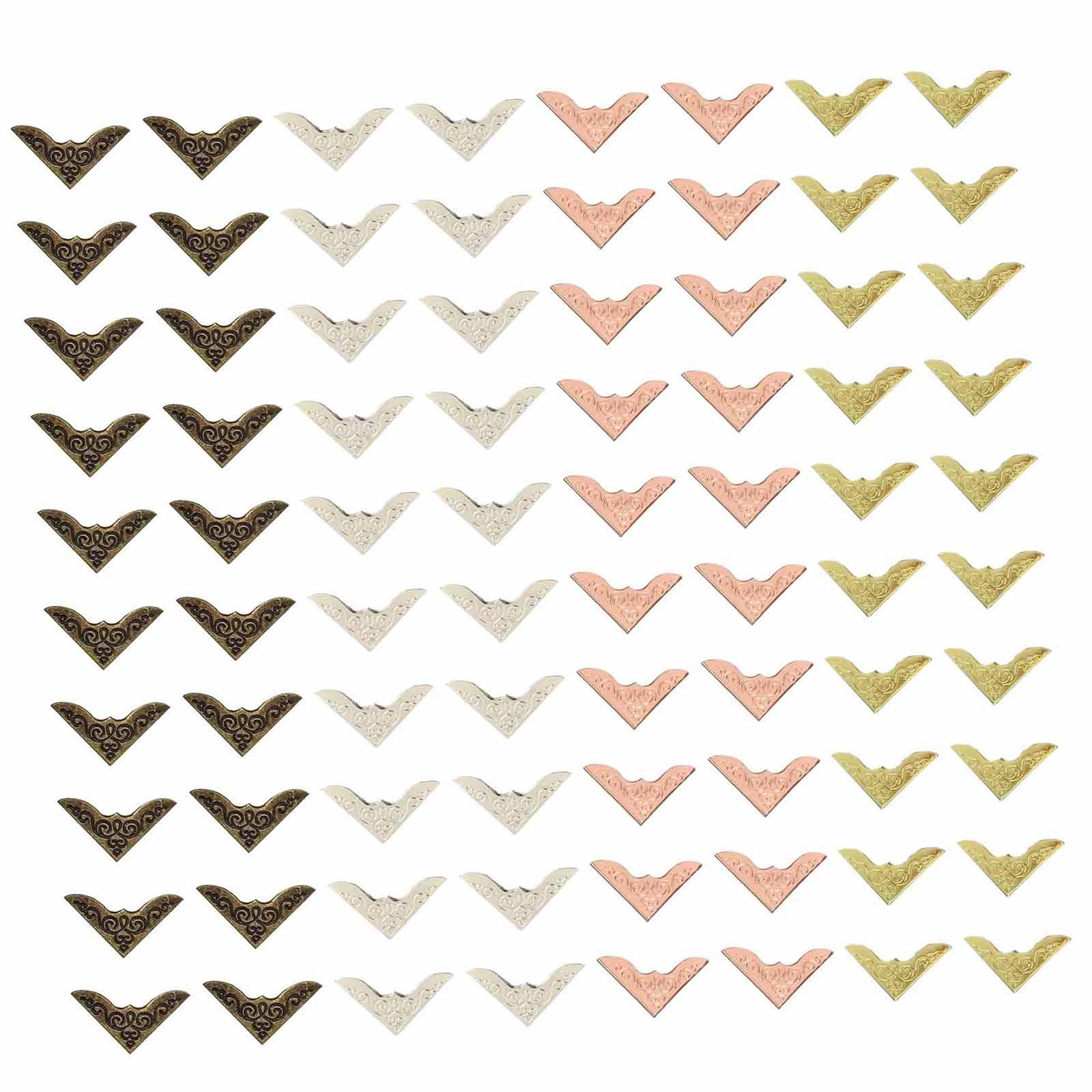 Metal Book Corner Protectors Multifunctional Iron Corner Guards Edge Covers Angle Protectors for Picture Book Notebook Scrapbook