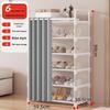 Dustproof Multi-layer Shoe Rack with Door Curtain for Entryways