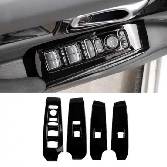 Bright black Window Switch Panel Cover Trim For Honda Civic Sedan -2025