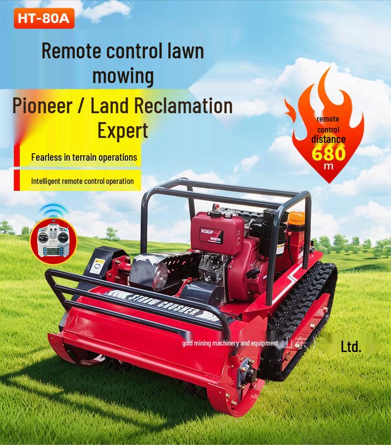 15HP Diesel Remote-Controlled Multi-functional Crawler Mower for Orchards and Gardens