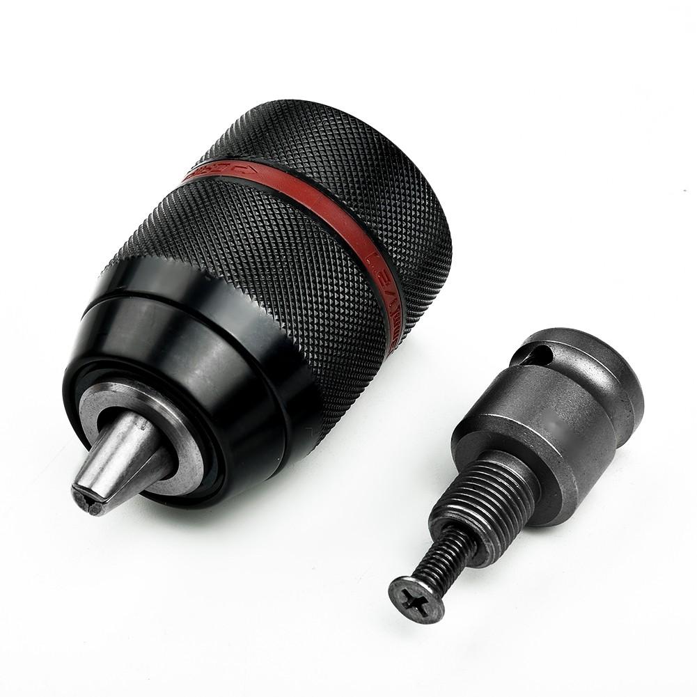 Keyless Drill Chuck 12inch 213mm for SDS PLUS Self Tightening Ergonomic Design with 2 13mm Clamp Size for Various Drill Bits