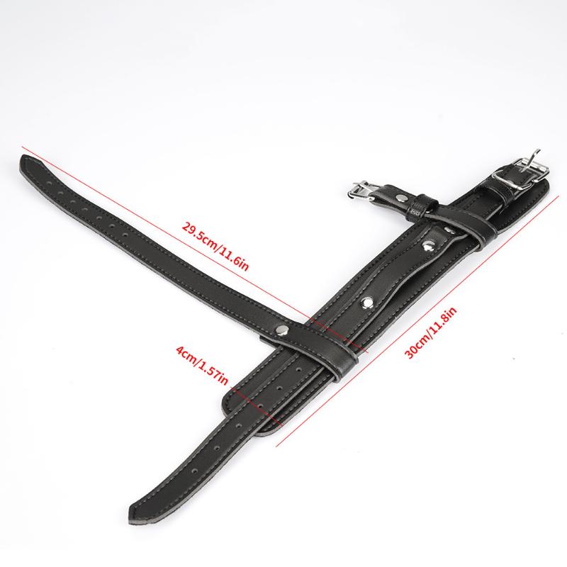 2Pcs Punk Women Adjustable Black Pu Leather Ankle Harness With Buckle Straps Gothic Foot Accessories For Cosplay Party