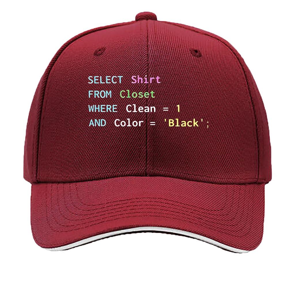 Black Shirt Fashion Art Sandwich Baseball Cap