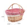 Oval Sundries Willow Woven Handwoven Vegetable Basket Storage Basket Fruit Basket Picnic Basket