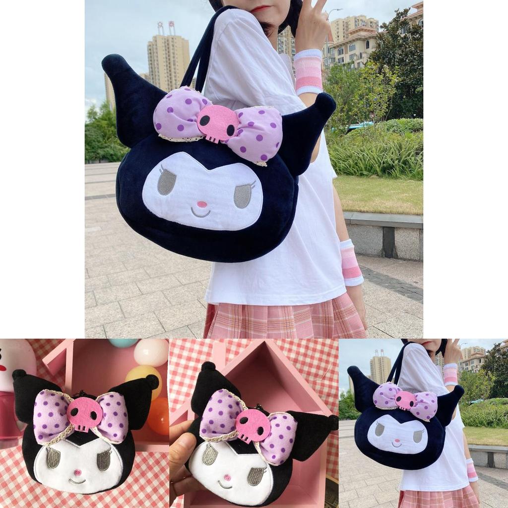Adorable Kuromi Plush Handbag For Women And Girls Featuring Cute Kawaii Design