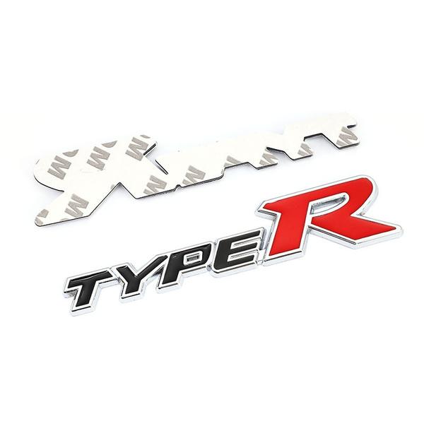 3D Metall Auto Kühlergrill Auto Emblem Abzeichen Aufkleber für Honda Typ R Racing Typ S Sport Logo Civic Accord Crv Hrv CITY CRIDER
