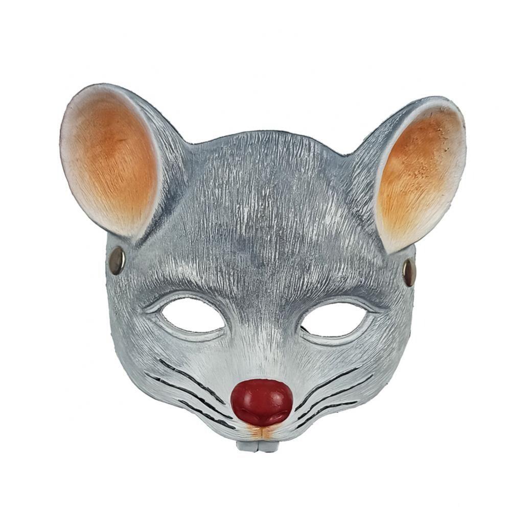 For Women Men Cosplay Accessory Halloween Masks Half Face Mask Mouse Face Cover 3D Animal Mask