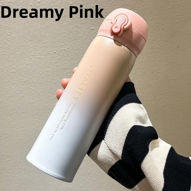 Gradient Color Portable Vacuum Water Bottle Office Stainless Steel Insulated Coffee Mug Insulated Mugs