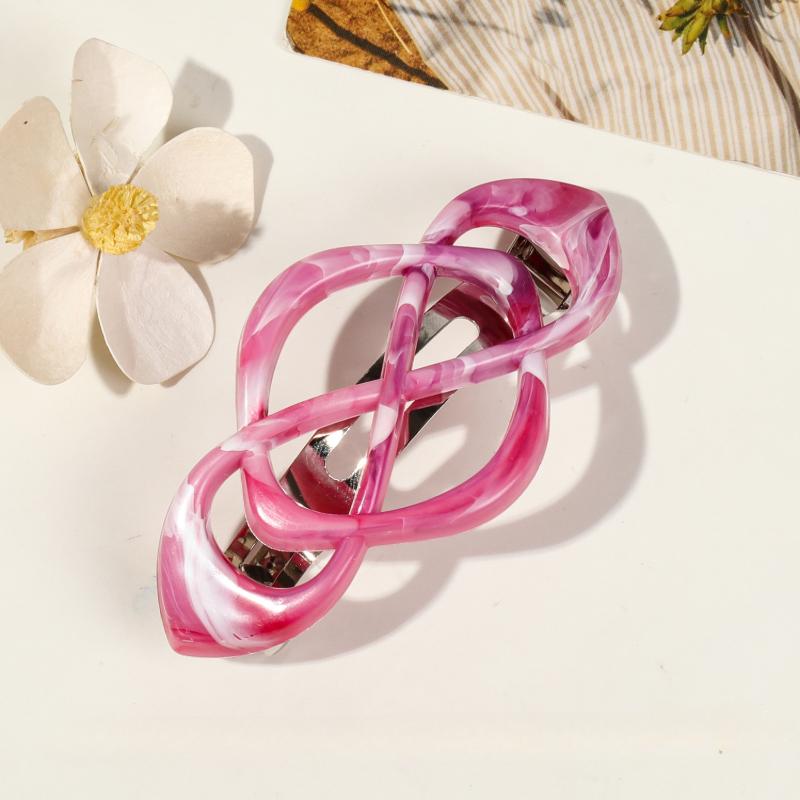 

A Stylish Openwork Metal Hairpin, an Elegant Spring Clip, Designed in a Easy Korean Style, Perfect for Both Parties And Daily Wear