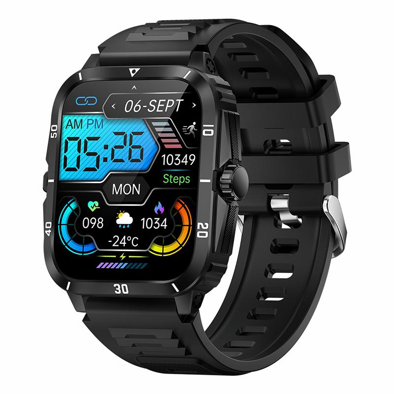 

KT71 3ATM Waterproof Outdoor Sports Watch 1.96-inch Screen Bluetooth Call Smart Bracelet (APP: DaFit)