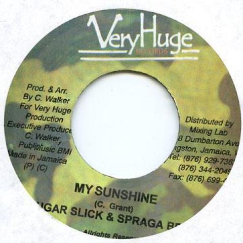 

7inch Record SUGAR SLICK, SPRAGGA BENZ / BRAIN D - My Sunshine / Ghetto Very Huge 2003 Jamaica Reggae, Ska & Dub