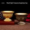 Ethnic High-Foot Eight Auspicious Water Offering Cup and Bowl Set