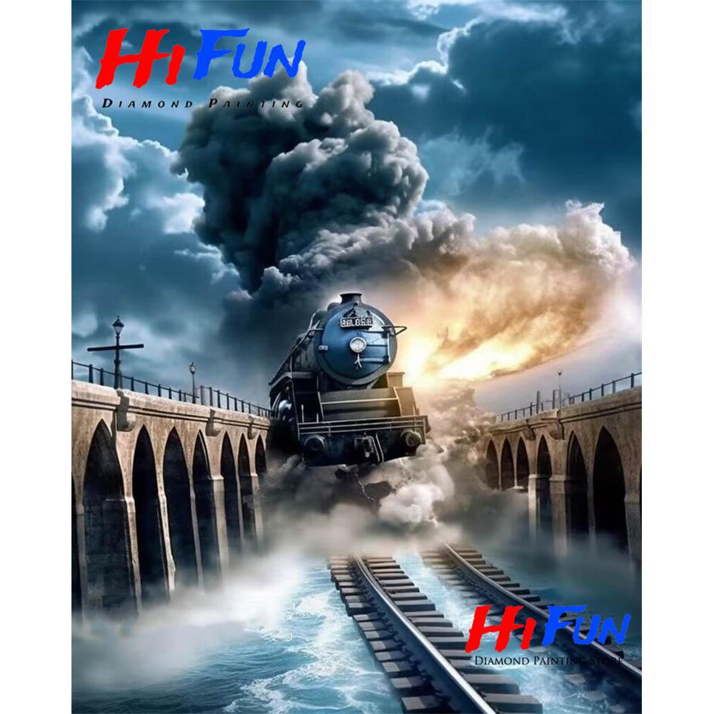 Steam Railway Diamond Painting Harris Express Train Poster for Children's Kid Room DIY Decor Mosaic Embroidery Cute Gifts 2026