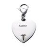 Unique Heart Shaped Id Pendant Keyring,Stainless Steel Custom Engraved Alert Alert Keychain